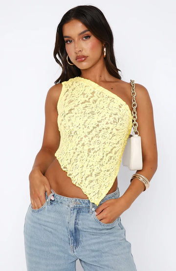 Casuals - One Shoulder Lace Top