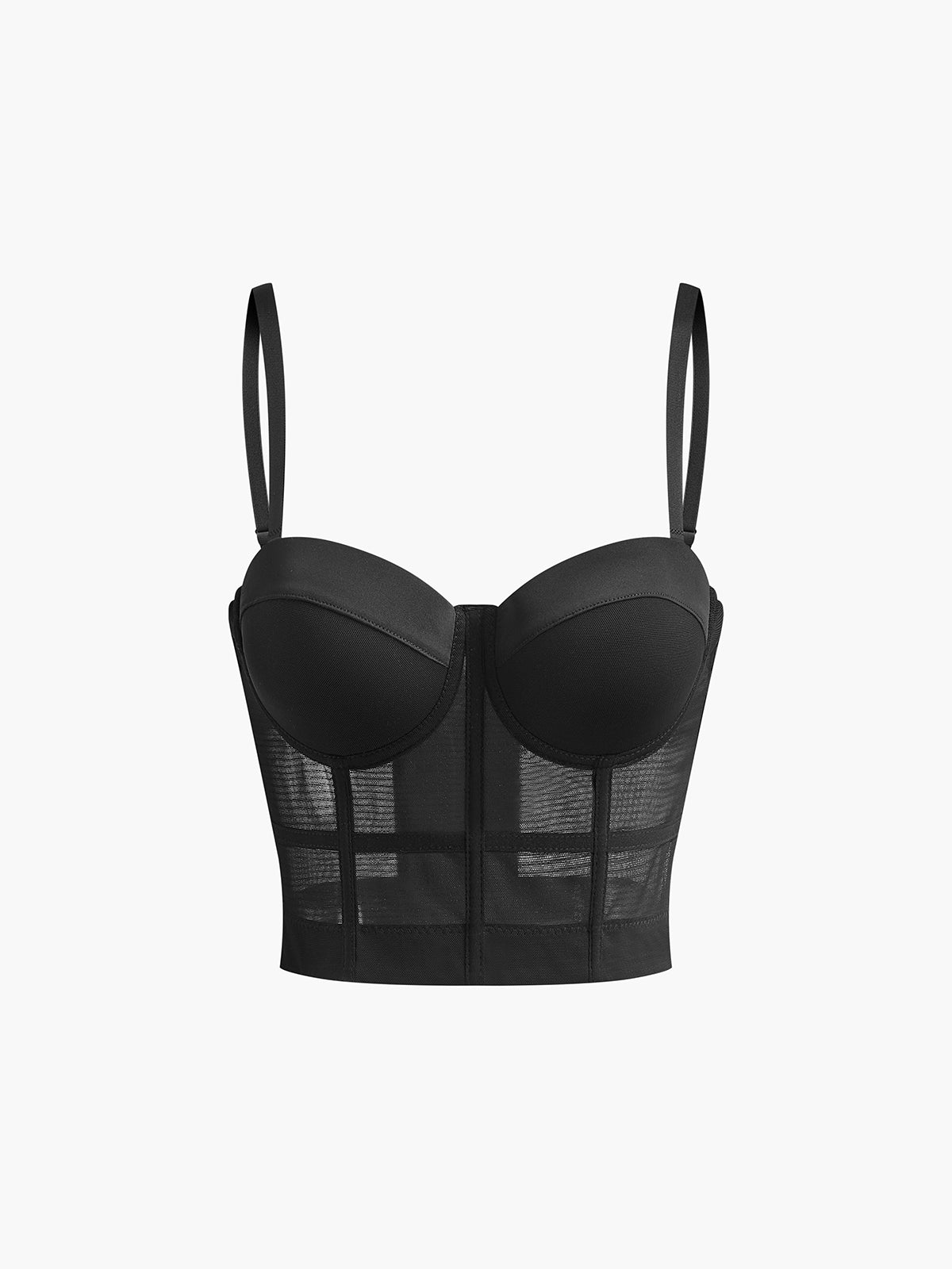 Casuals- Mesh Corset With Metal Chain