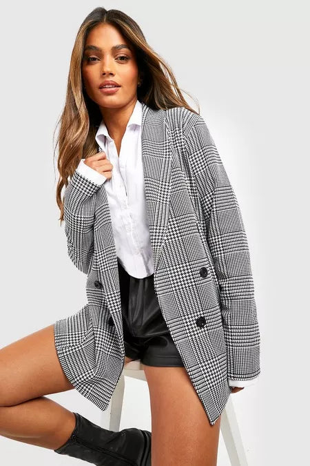 Casuals - Checked Basic Jersey Blazer 